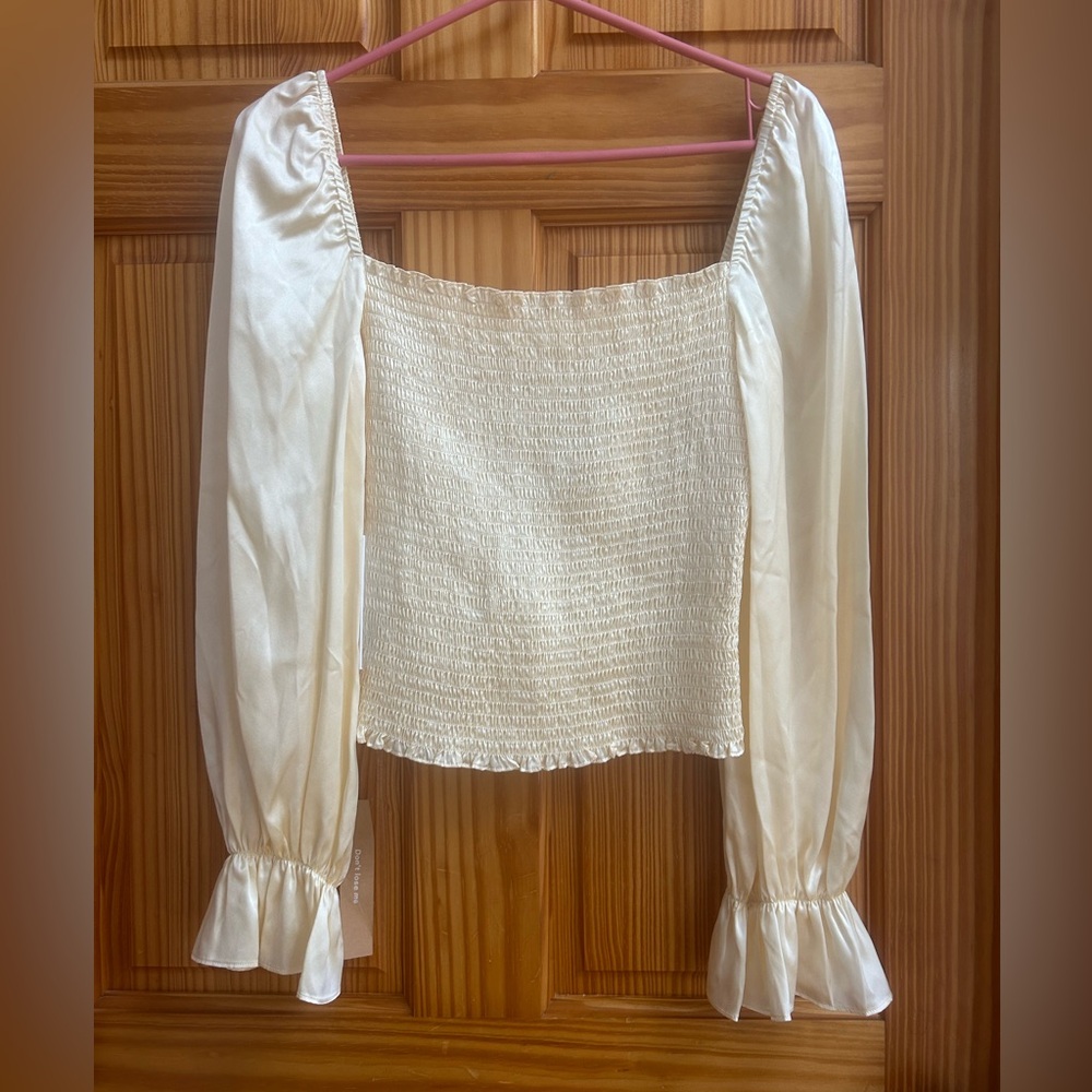 Reformation Cream Square Neck Blouse - Picture 8 of 8